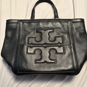 Tory Burch Black Pebbled Leather Tote